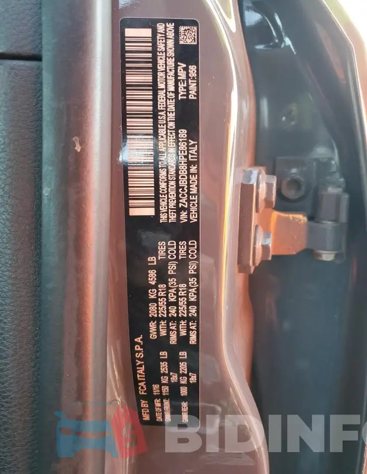 ZACCJBDB8HPE86189 Photo# 13