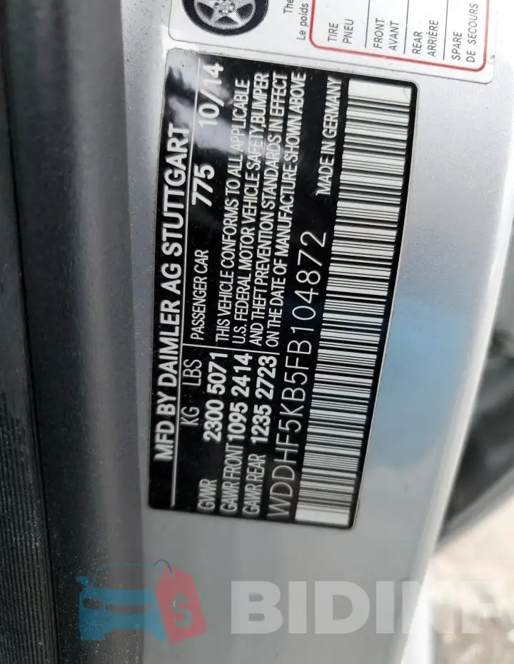 WDDHF5KB5FB104872 Photo# 12