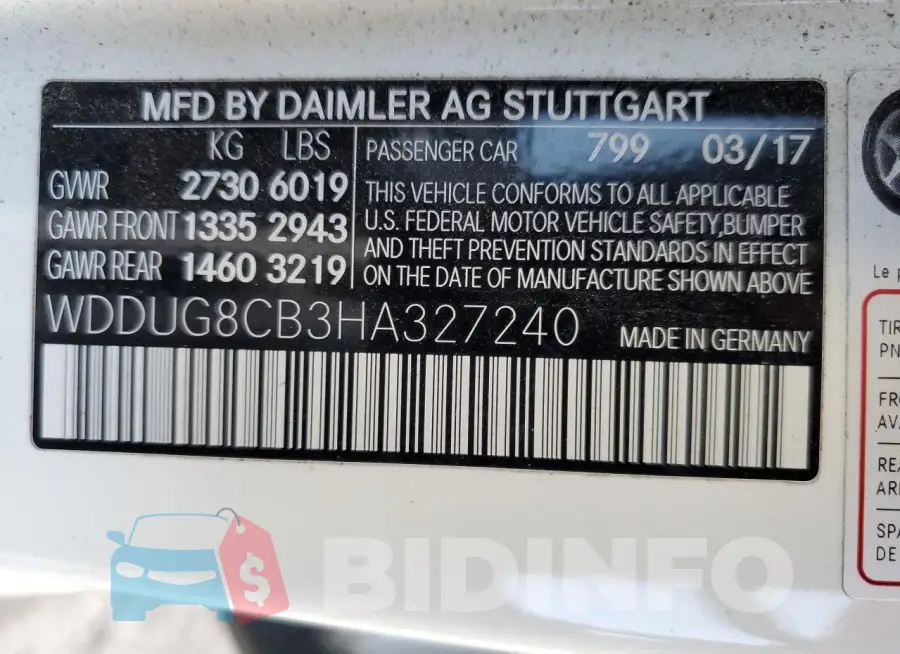 WDDUG8CB3HA327240 Photo# 12