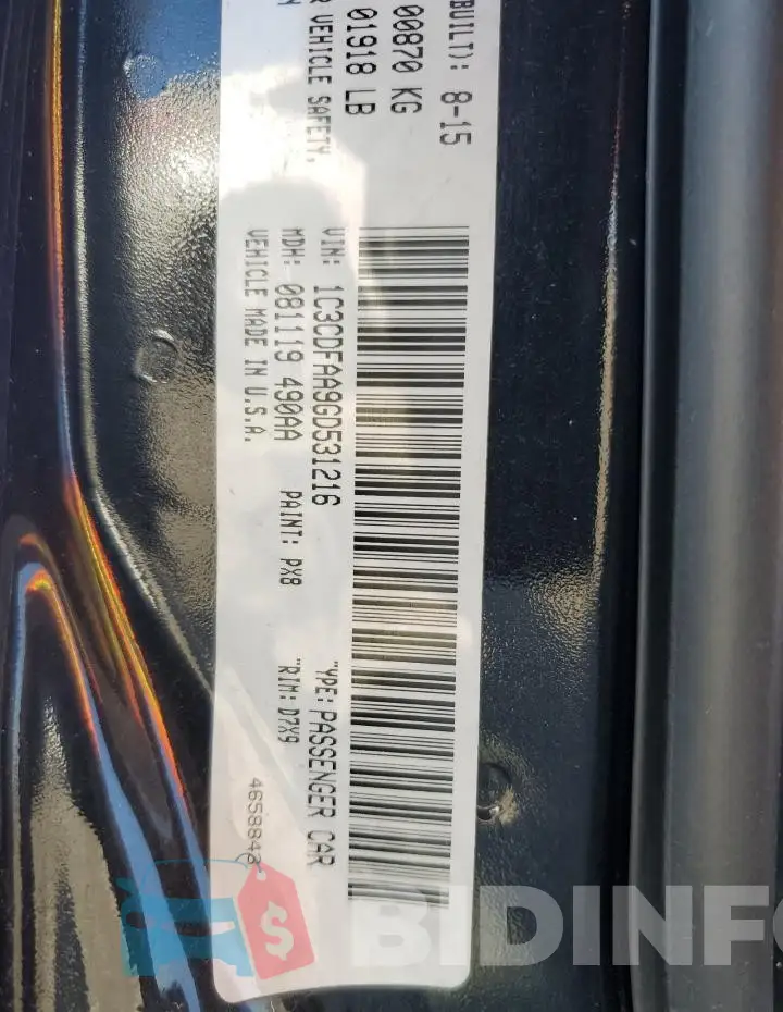 1C3CDFAA9GD531216 Photo# 12