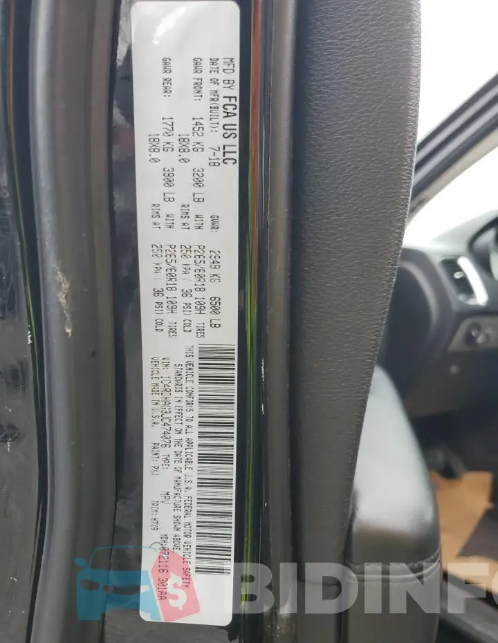 1C4RDHAG3JC474076 Photo# 13