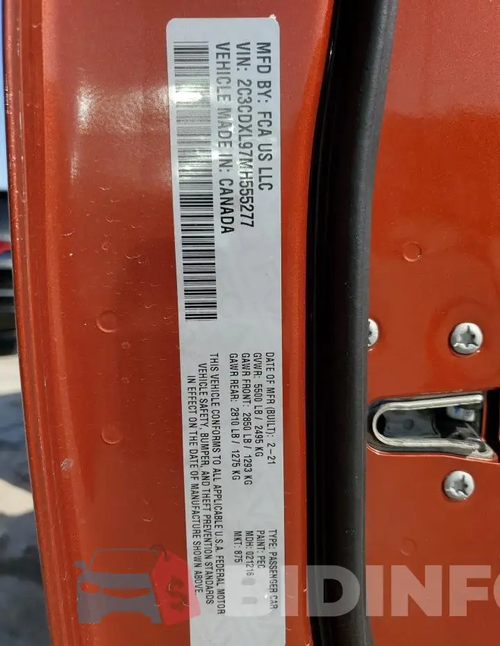 2C3CDXL97MH555277 Photo# 13