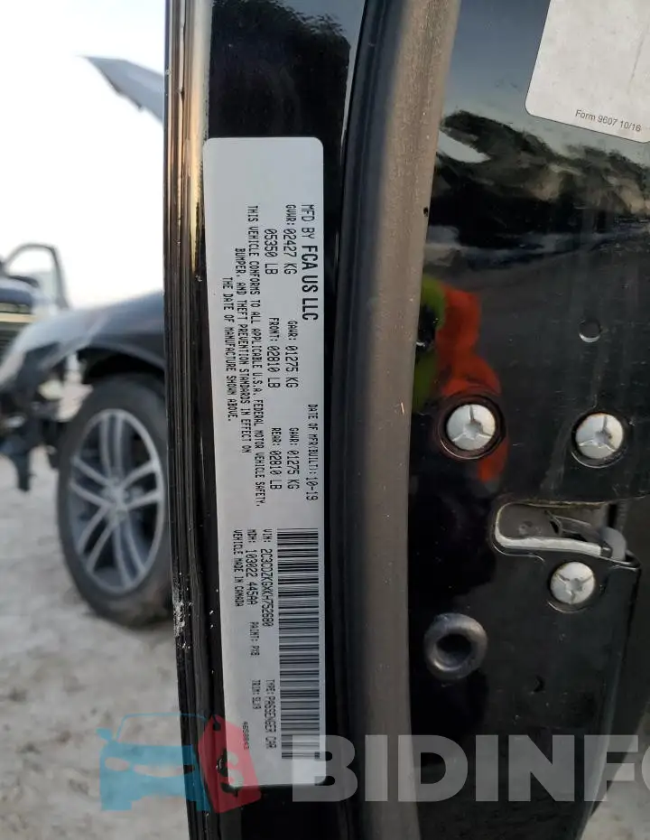 2C3CDZKGXKH752680 Photo# 12