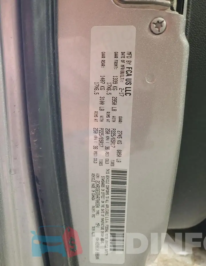 2C4RDGEG5HR700334 Photo# 13