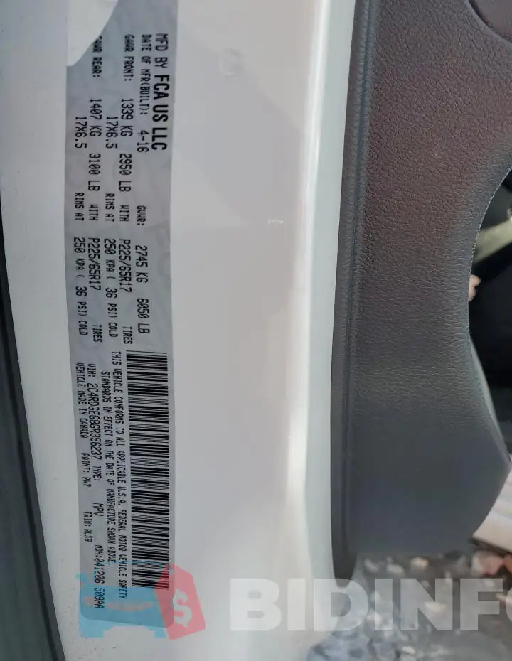 2C4RDGEG8GR356237 Photo# 13