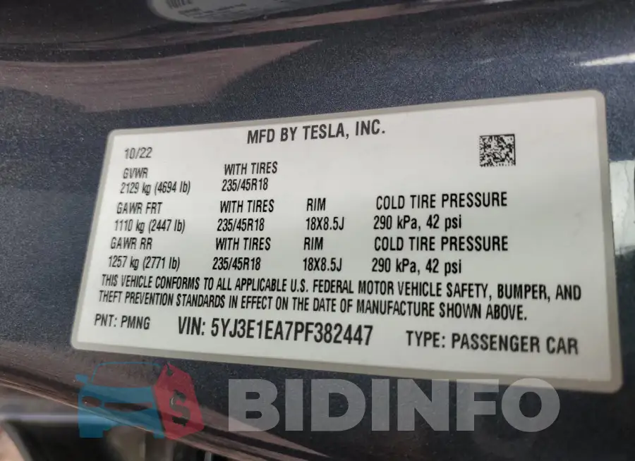 5YJ3E1EA7PF382447 Photo# 13