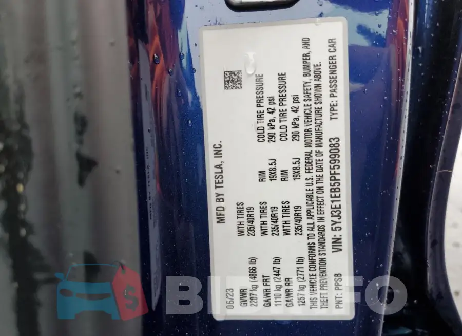 5YJ3E1EB5PF599083 Photo# 12