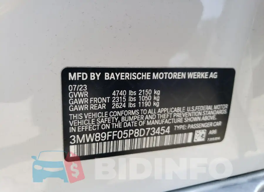 3MW89FF05P8D73454 Photo# 12