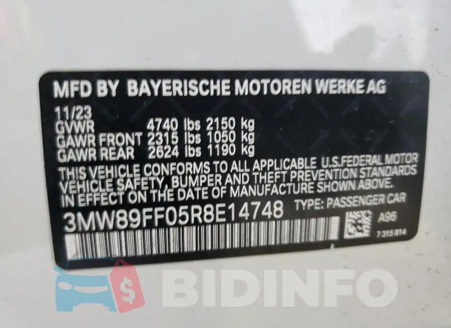 3MW89FF05R8E14748 Photo# 12