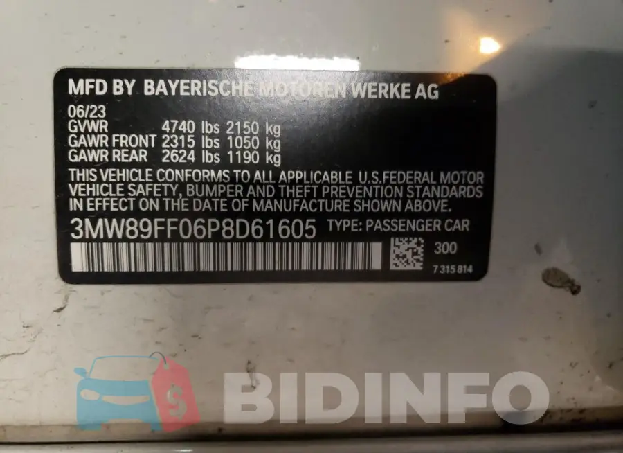 3MW89FF06P8D61605 Photo# 12