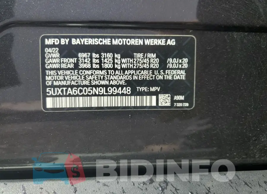 5UXTA6C05N9L99448 Photo# 13