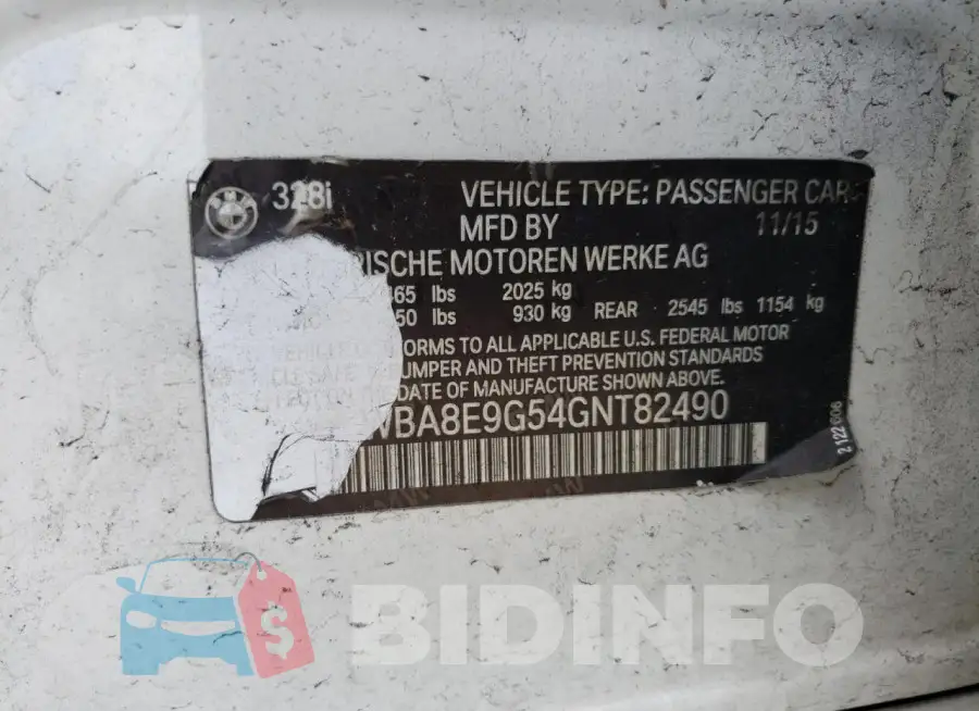 WBA8E9G54GNT82490 Photo# 12