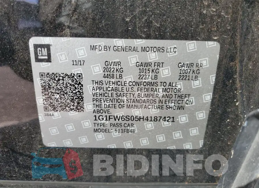 1G1FW6S05H4187421 Photo# 13