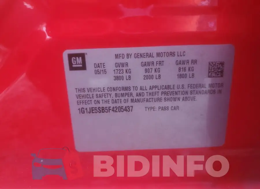 1G1JE5SB5F4205437 Photo# 12