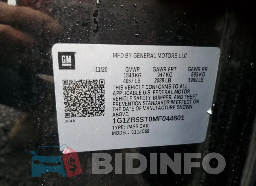 1G1ZB5ST0MF044601 Photo# 12