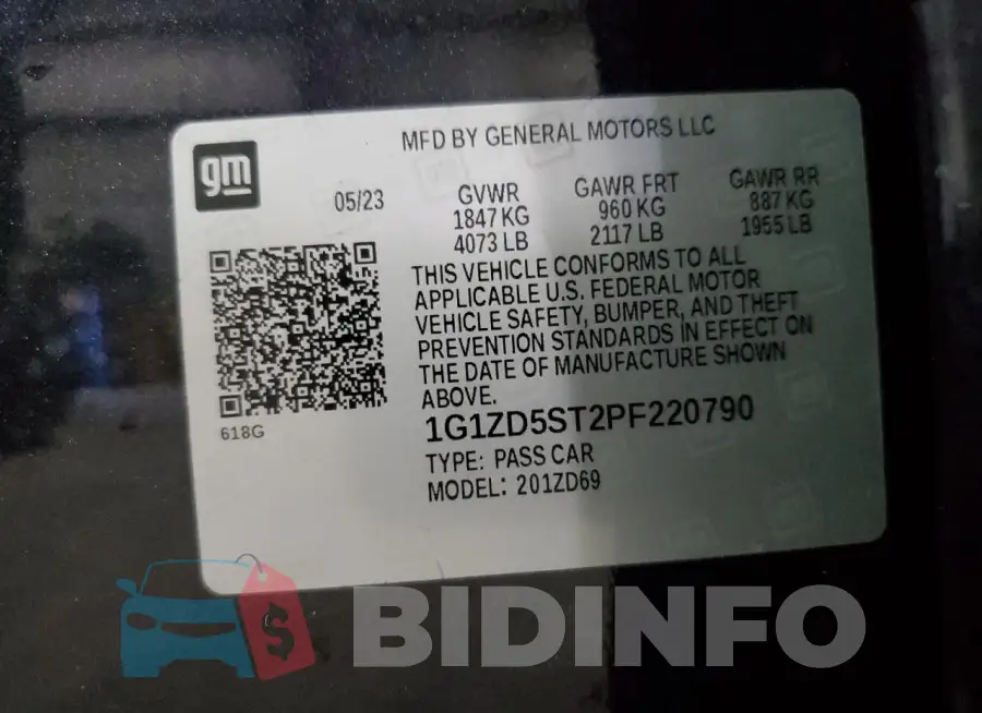 1G1ZD5ST2PF220790 Photo# 12