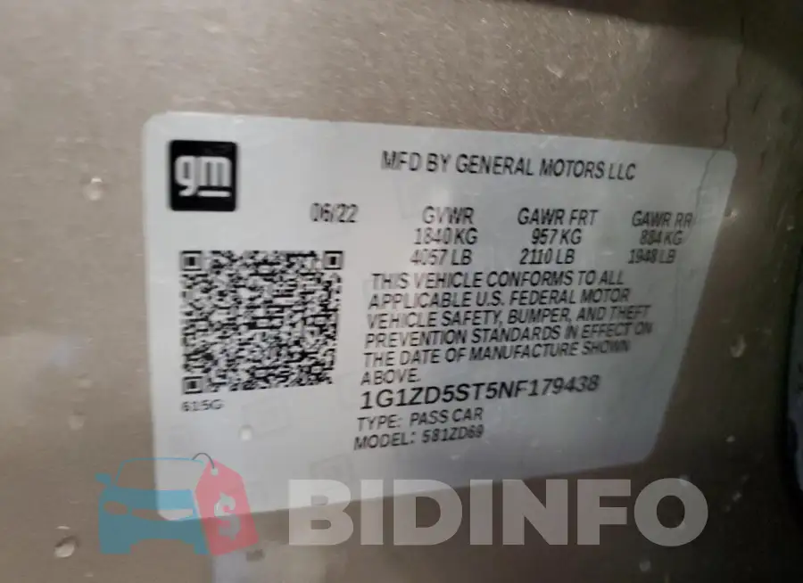 1G1ZD5ST5NF179438 Photo# 12