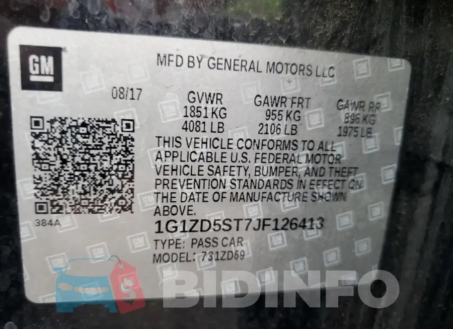1G1ZD5ST7JF126413 Photo# 12