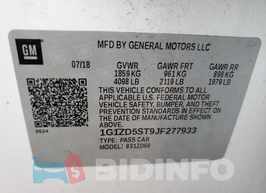 1G1ZD5ST9JF277933 Photo# 12