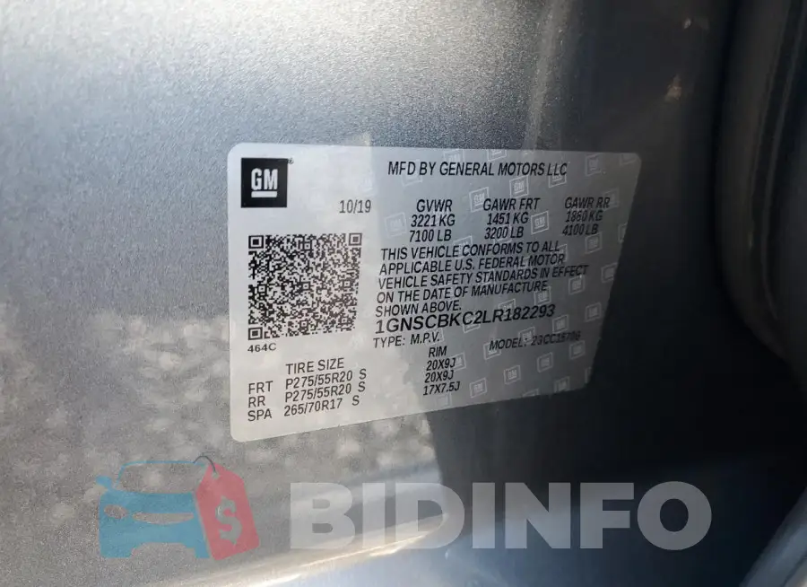 1GNSCBKC2LR182293 Photo# 13
