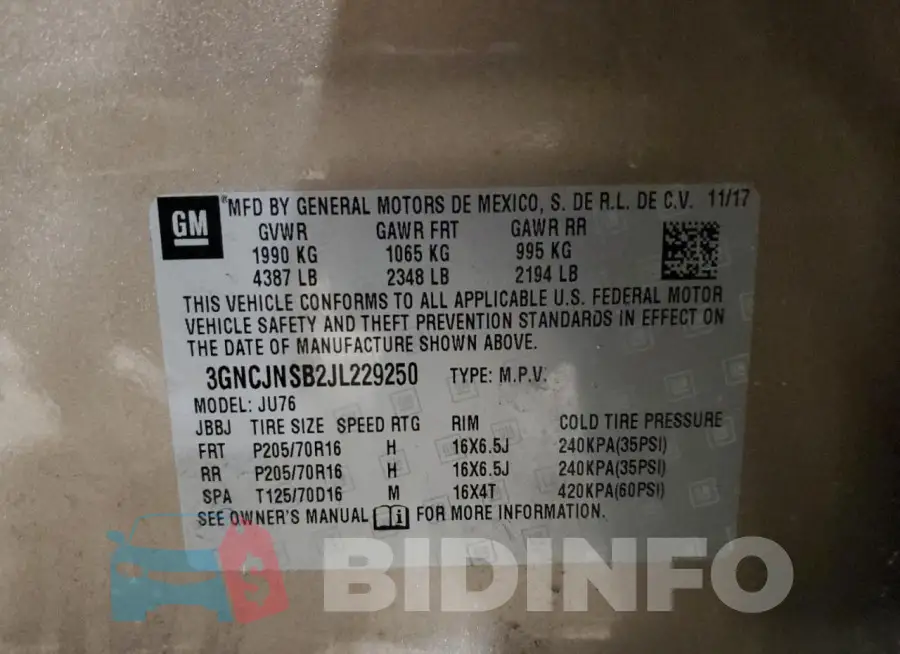 3GNCJNSB2JL229250 Photo# 13