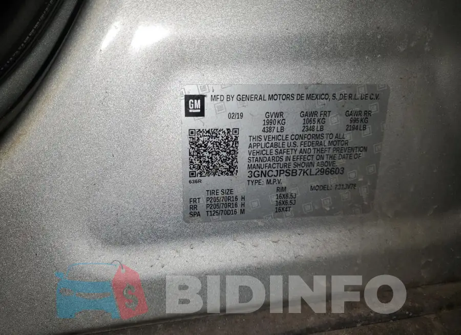 3GNCJPSB7KL296603 Photo# 13