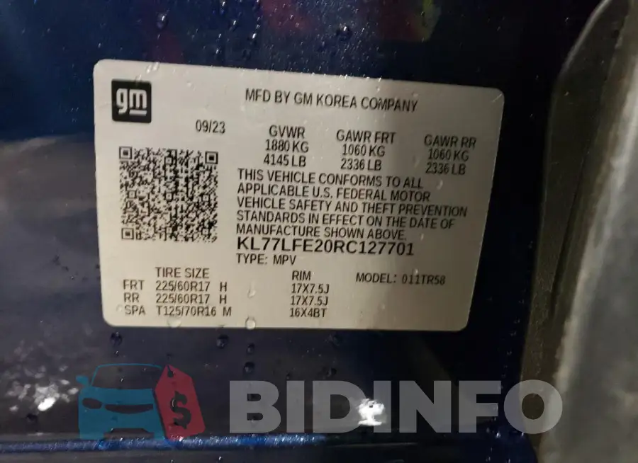 KL77LFE20RC127701 Photo# 12