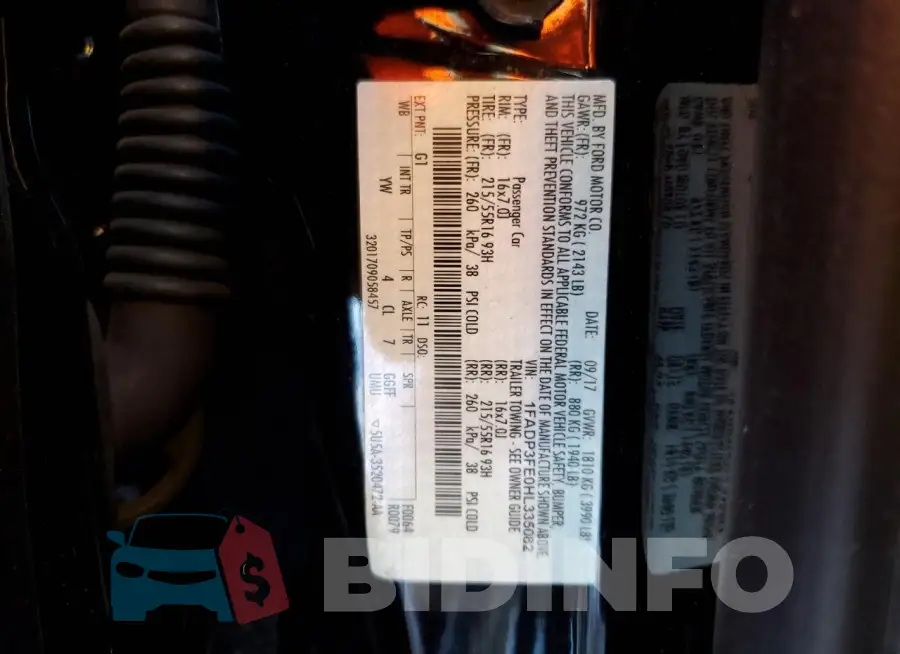 1FADP3FE0HL335082 Photo# 13