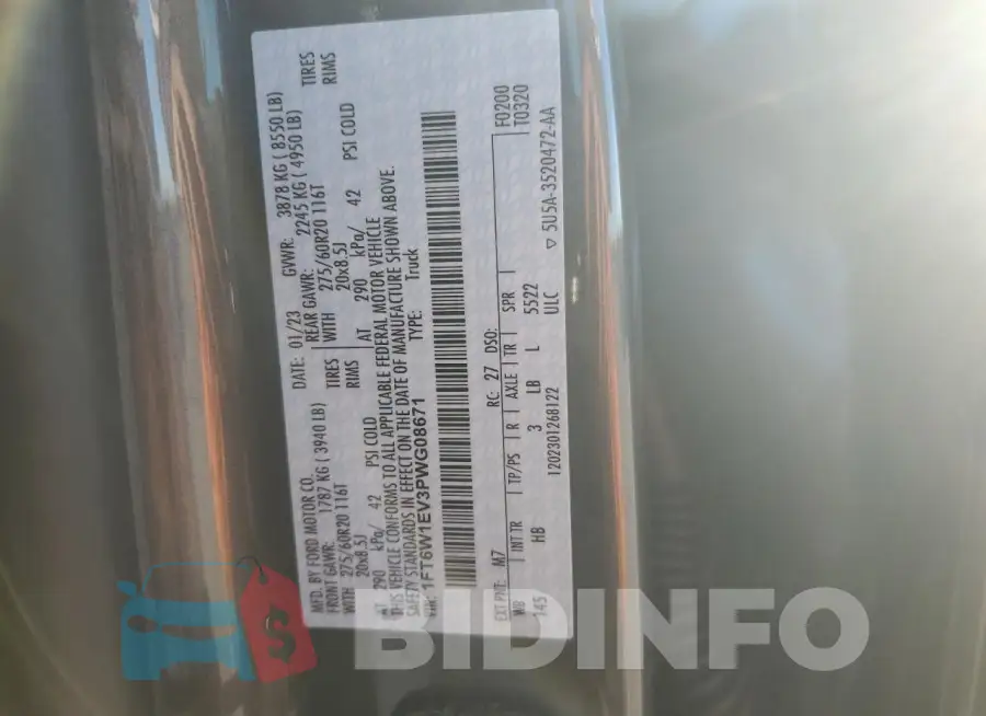 1FT6W1EV3PWG08671 Photo# 13