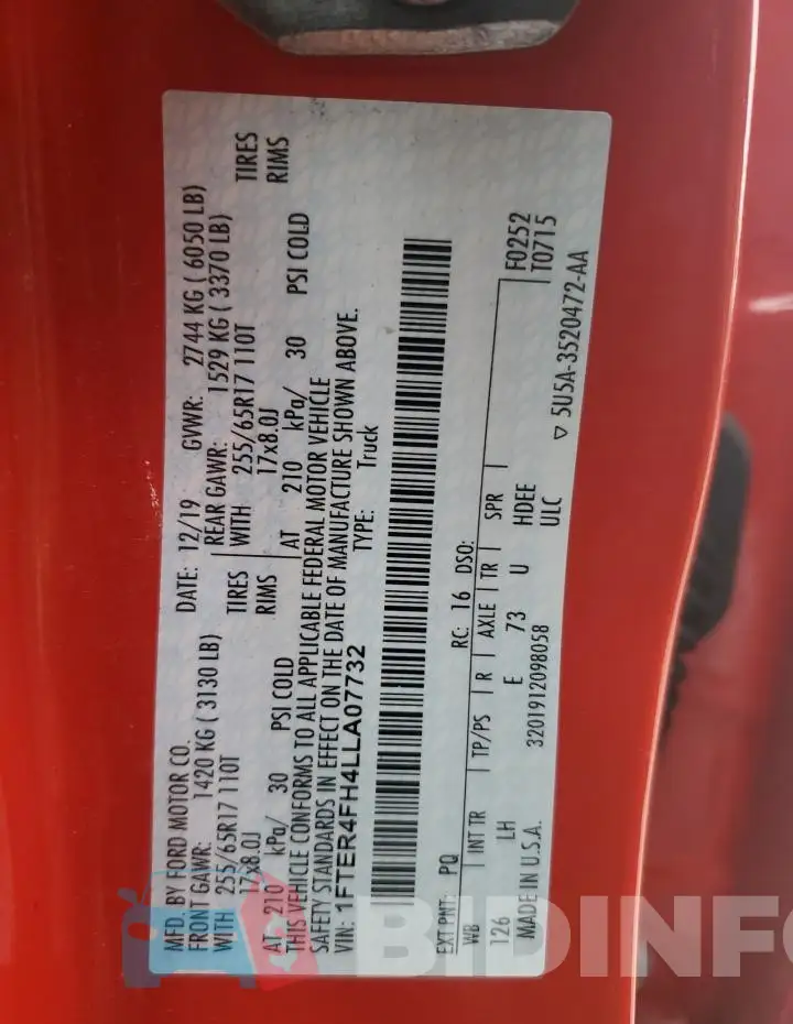 1FTER4FH4LLA07732 Photo# 12
