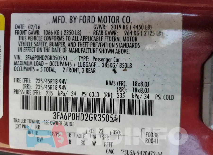 3FA6P0HD2GR350551 Photo# 12