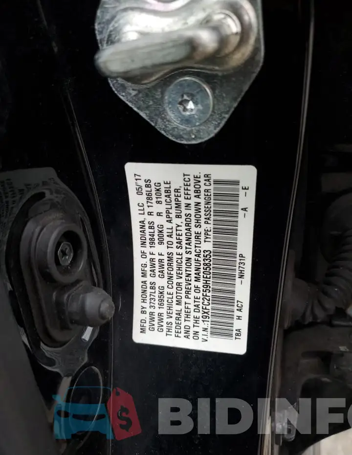 19XFC2F59HE058353 Photo# 12