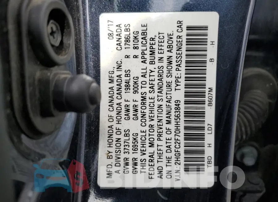 2HGFC2F70HH563849 Photo# 12