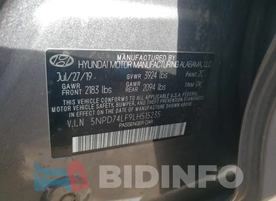 5NPD74LF9LH515235 Photo# 12