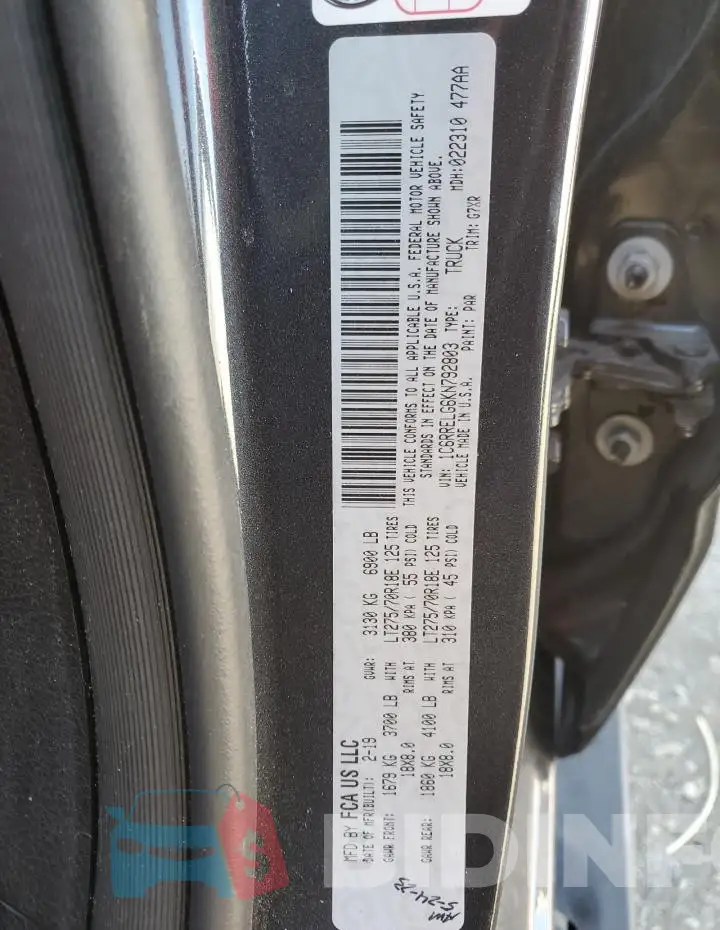 1C6RRELG6KN792803 Photo# 12
