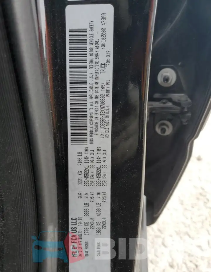 1C6SRFHT2KN700602 Photo# 13