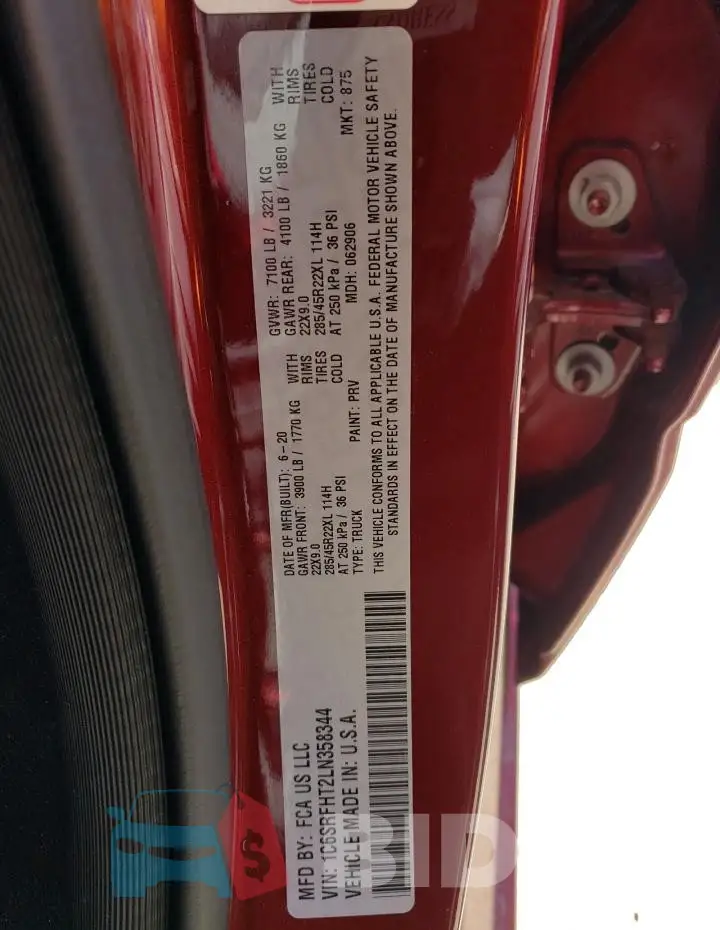 1C6SRFHT2LN358344 Photo# 12