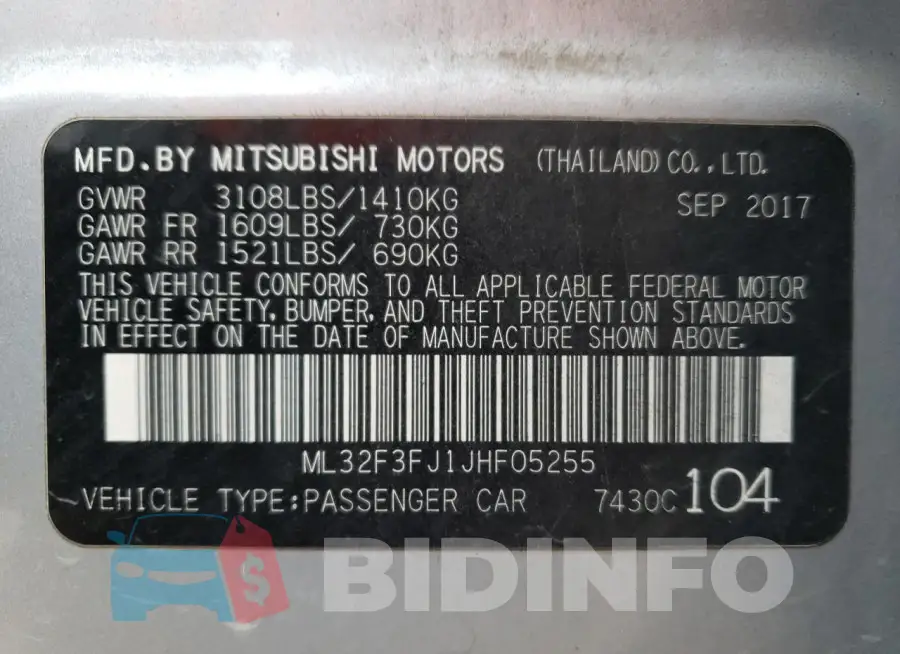 ML32F3FJ1JHF05255 Photo# 12