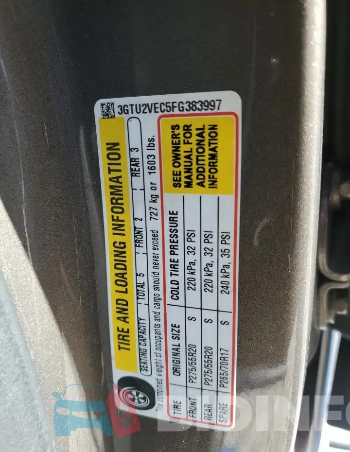 3GTU2VEC5FG383997 Photo# 13
