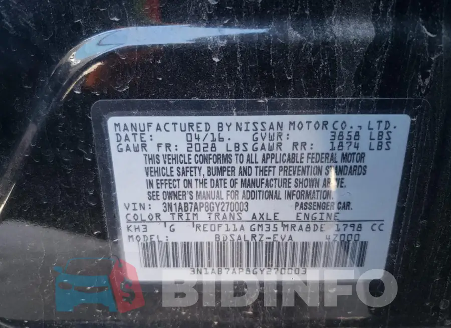 3N1AB7AP8GY270003 Photo# 12