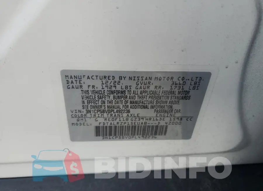3N1CP5BV0PL492236 Photo# 12