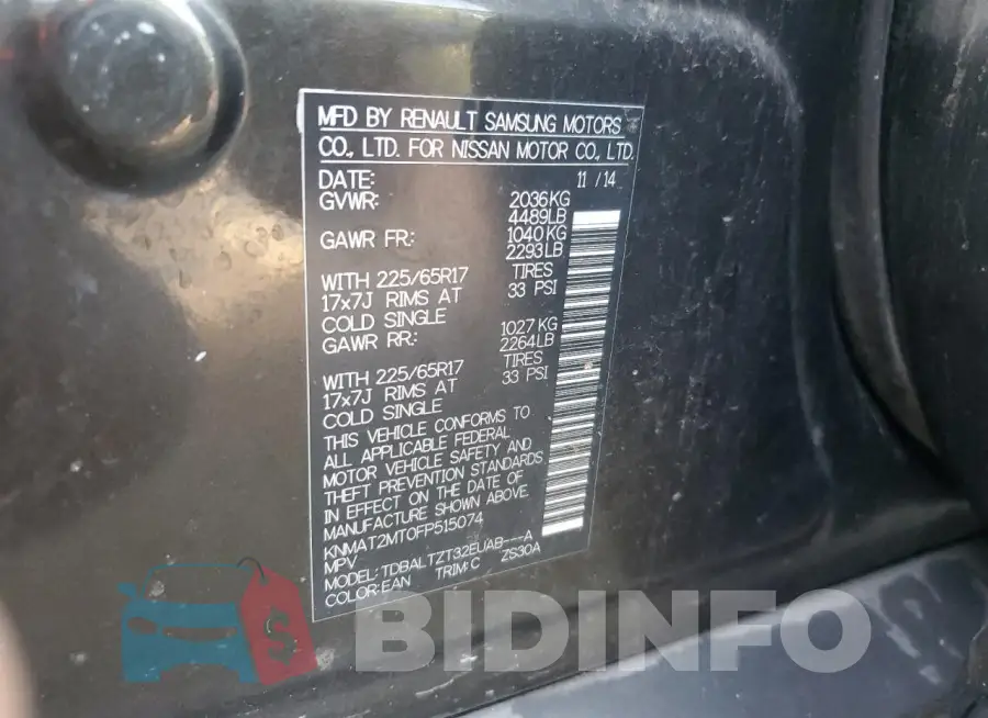 KNMAT2MT0FP515074 Photo# 12