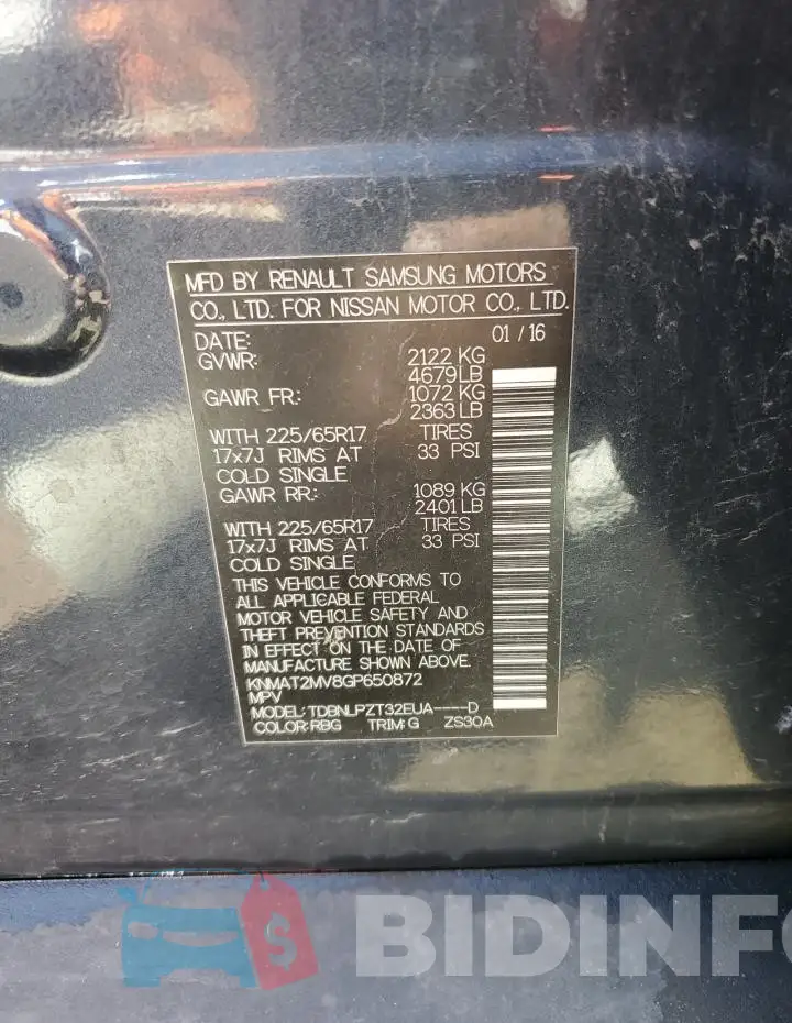 KNMAT2MV8GP650872 Photo# 12