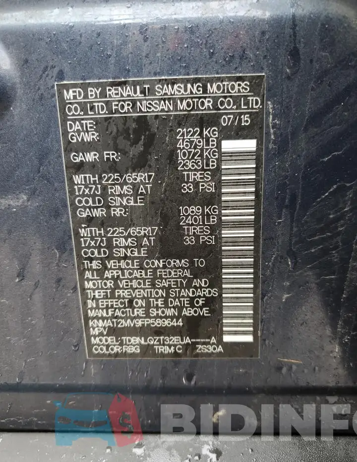 KNMAT2MV9FP589644 Photo# 14