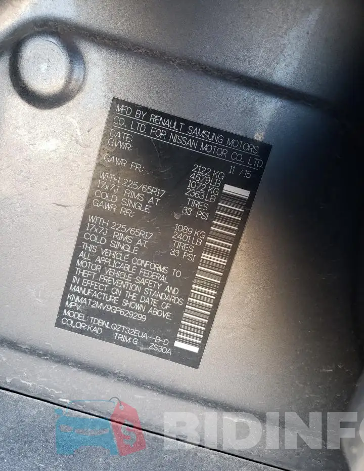 KNMAT2MV9GP629299 Photo# 12