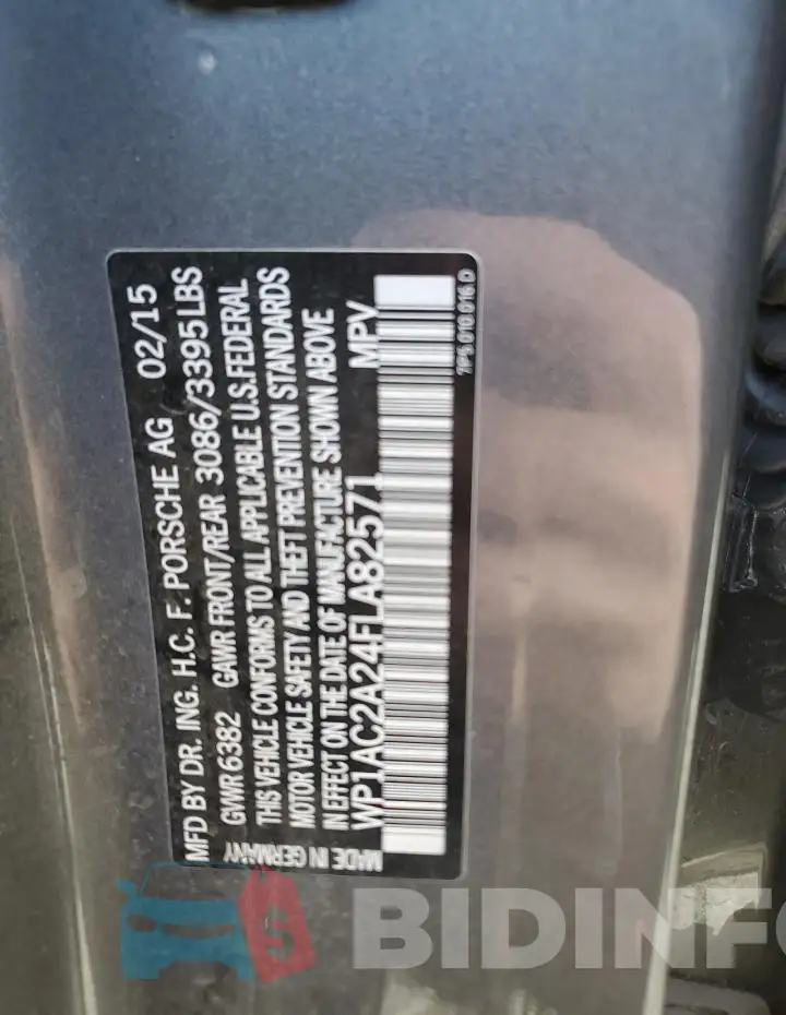 WP1AC2A24FLA82571 Photo# 14