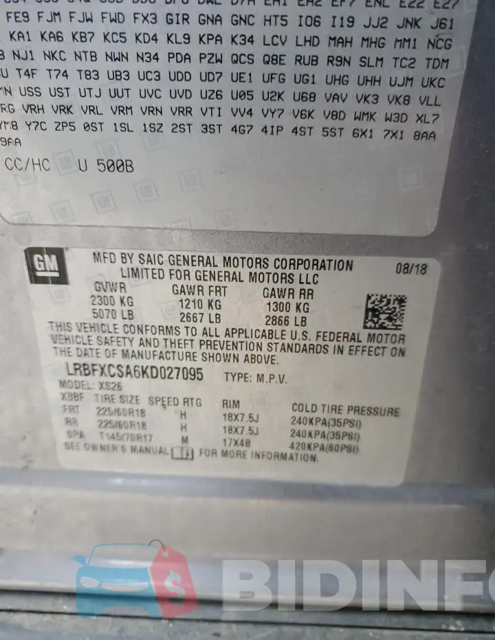 LRBFXCSA6KD027095 Photo# 12