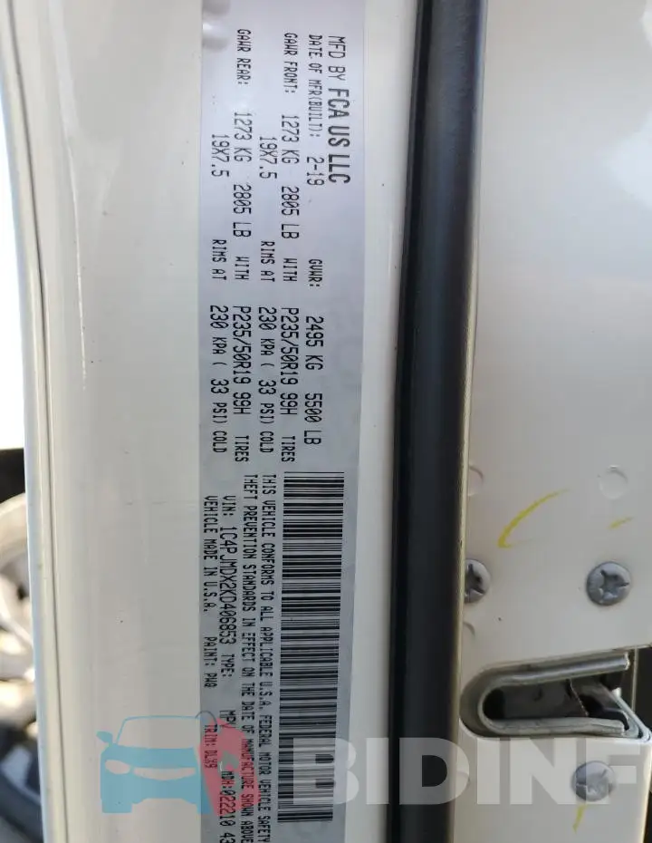 1C4PJMDX2KD406853 Photo# 13