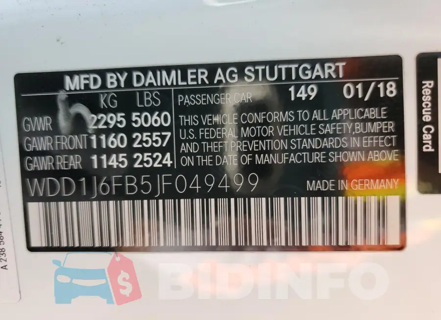 WDD1J6FB5JF049499 Photo# 13