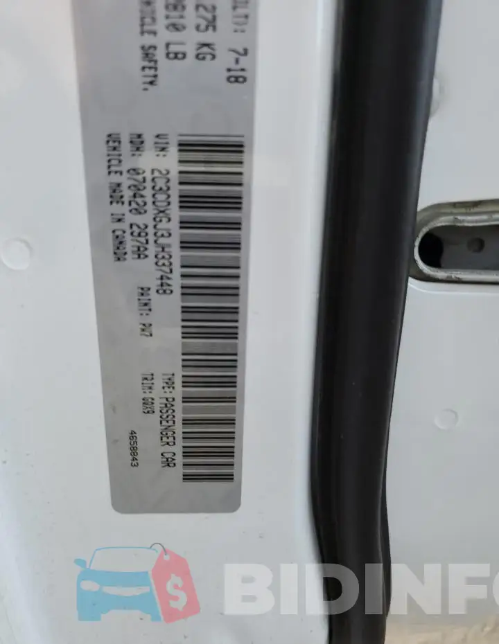 2C3CDXGJ3JH337448 Photo# 12